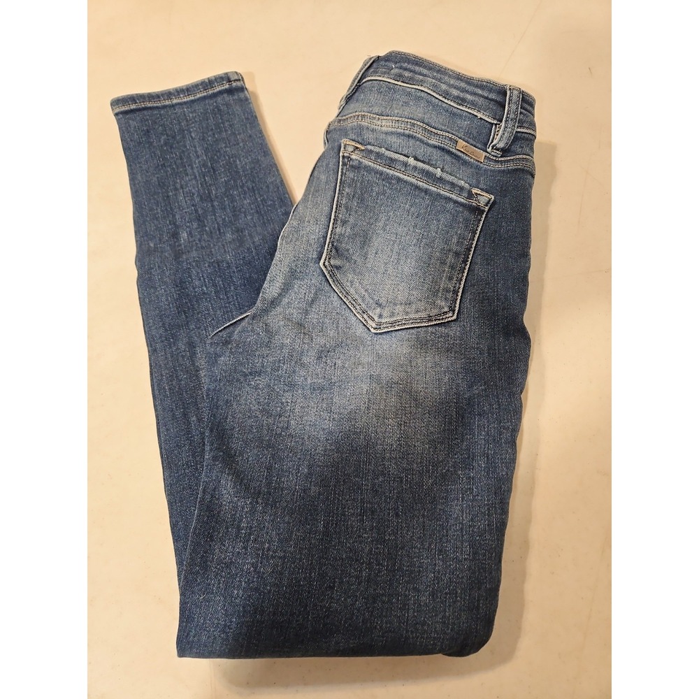 Kancan Ankle Skinny High Rise Jeans Womens 5/26 Stretch Distress Denim (A460